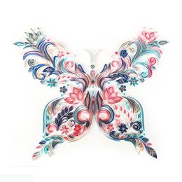 DIY Paper Art Butterfly Quilling Paper Set Quilling Paper Filigree Art Decal Wall Decor Handicraft Tools Origami Paper Art