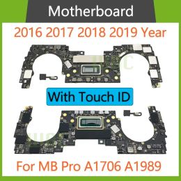 Motherboard Full Tested A1706 A1989 Motherboard with Touch ID For Macbook Pro 13" A1706 Logic Board i5 i7 8gb 16gb 2016 2017 2018 2019 Years