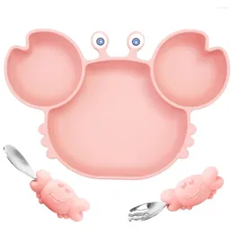 Bowls Baby Silicone Dishes Children's Tableware Plate Non-slip Feeding Bowl BPA Free Kids Dinner Accessories Discount