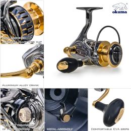 Okuma Baoxiong Rotary Reel 18KG Resistance 13+1 Ball Bearing Sea Fishing Spinning Wheel Type Metal Wire Cup Sub Fish Wire Wheel