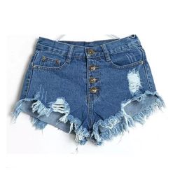 QNPQYX New Shorts Women Fashion Ladies Tassel Hole High Waist Summer Short Jeans Sexy Mini Booty Shorts for Woman White Black1906667