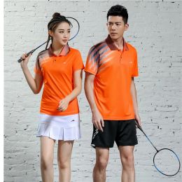 Dresses Collared short sleeve table tennis suit for men and women junior high school students senior high school students badminton suit