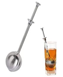 Stainless Steel Tools Tea Infuser Balls Sphere Mesh Telescopic Teas Strainer Sugar Flour Sifters Philtres Interval Diffuser Handle 4260269