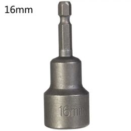 8mm-19mm Socket Sleeve Magnetic Nut Driver Set Adapter Drill Bit 1/4'' Hex Shank Magnetic Socket Sleeve Driver Drill Bit Adapter