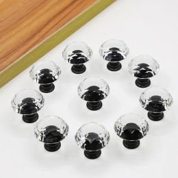 30mm Diamond Shape Design Handle Crystal Glass Knobs Cupboard Drawer Pull Kitchen Cabinet Door Wardrobe Handles Single Hole