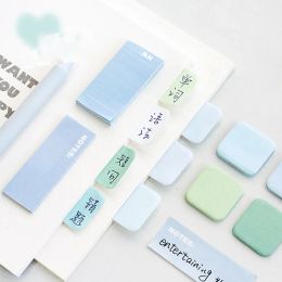 Multi Sizes Memo Pads Kawaii Morandi Color Sticky Notes Mini Note Paper Journal Planner Notebook Index Stickers Cute Notepads
