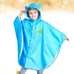 Rain Poncho Hooded Raincoat Waterproof Ponchos Bike Kids Portable Student Jacket