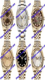 20 Model Asia 2813 automatic watch 116238 men039s watch 36mm flower dial silver diamond women039s watch white watch stainles8661233