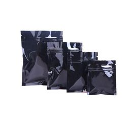 7 Sizes Black Aluminum Foil Packing Bags Heat Seal Sample Packets with Zipper Resealable Mylar Zip Lock Food Grade Storage Bag 1007574161