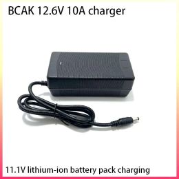 High-Speed BCAK 12.6V 10A Lithium Battery Charger with Plug for 11.1V Polymer Charger for Aircraft Car Camera Backup Batteries