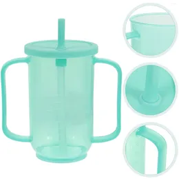 Mugs Spill Proof Cups Adults Drinking Mug Sippy Liquid Diet Straws Elderly Cover Disabled Patient Water