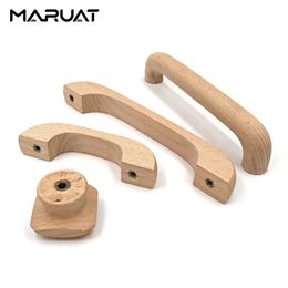 Nordic Wooden Kitchen Cabinet Handle U Type Furniture Handle Drawer Knobs Wood Cabinets and Drawers Dresser Knobs Wardrobe Pulls