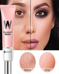 30ml VENZEN W Primer Make Up Shrink Pore Primer Base Smooth Face Brighten Makeup Skin Invisible Pores Concealer1306134