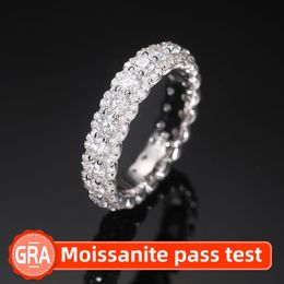 Lab Diamond Ring 925 Sterling Silver Engagement Wedding Luxury Moissanite Rings for Men Women Bridal Party Jewellery Size 6-11