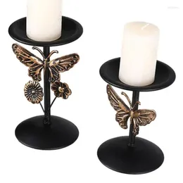 Candle Holders Pillar Holder Iron Metal For Candles Decorative Plates Home Decor Table Wedding Dinner