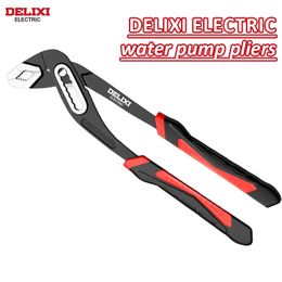 DELIXI ELECTRIC Water Pump Pliers, 40% Wider Opening Plumbing Pliers Curved Jaw Quick Adjustment Pliers 10 in