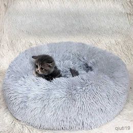 Cat Beds Furniture Cat House Dog Bed Pet Supplies Cat Kennel Dog Kennel Plush Round Winter Warm Mat Pet Kennel Dog Mat