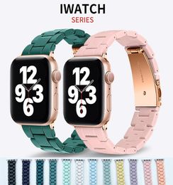 Candy Color Resin Strap for Apple Watch Band 38 41 45mm Galaxy watch 20 22mm Women Men iWatch Wristbands Replacement Watchband Ser3022317