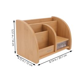 Creative Wooden Pen Holder Desk Organisers Pencil Holders Stationery Storage Desktop