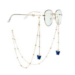 NEW Trending Butterfly Pendant Glasses Chains Eyeglasses Sunglasses Spectacles Metal Chain Holder Cord Lanyard Necklace