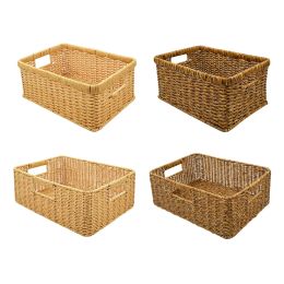 Rattan Storage Basket Basket for Household Countertop Pantry