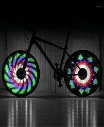 Bike Lights LEADBIKE Waterproof Spoke Light 64 LEDs 30 Patterns Double Side Display Bicycle Tyre Cycling Wheel16378864