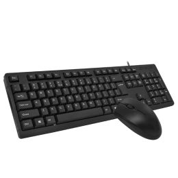 Combos OOTDTY Gaming Wired Slim Flat Quiet 104 Keys Keyboard Small Portable Mouse for Gamer