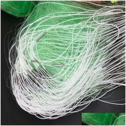Fishing Accessories Lawaia 100M/80M Thick Gillnet 3Layer Net Green Silk Gear Trap Network Fishnet Plastic Drop Delivery Sports Outdoor Dhia1