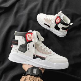 Boots Men's Shoes 2022 New Hightop Sneakers Fashion Breathable Basketball Shoes Midtop Allmatch Canvas Shoes Sports Casual Shoes