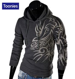 Whole Mens Hoodies Outwear Casual Sweatshirt Suit Sudaderas Male Brand Dragon Printed Hooded Sweatshirts Fit Man Top Hoody Si4832184