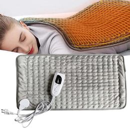 Blankets Silver Grey Physiotherapy Electric Heating Pad Multipurpose Washable For Feet Belly Waist Shoulders Blanket