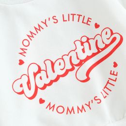 Toddler Baby Boy Valentine s Day Outfits Letter Print Long Sleeve Sweatshirt and Pants 2 Piece Clothes for Spring Fall
