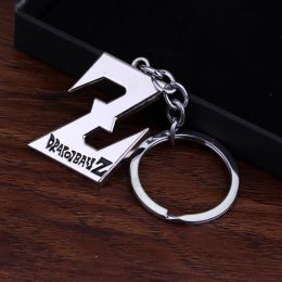 Anime Metal Letter Z Logo Keychain Seven Star Beads Pendant Keyring Cosplay Men Women Backpack Jewellery Accessories