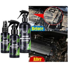 Car Engine Warehouse Cleaner Spray 300/100ml Remove Oil Stains Anti-Aging Spray for Car Motorcycle RV Engine Compartment Cleaner