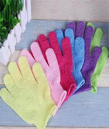 Factory 100pcslot Exfoliating Bath Glove Five fingers Bath Gloves Convenient and comfortable health 4045092