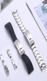 Watch Bands Accessories Bracelet FOR Watches Men Dayton SUB Band SiliconeSteel Finetuning Buckle Strap 20MM2506017