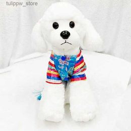 Dog Apparel Dog Apparel Fine Embroidery Patterns Pet Clothing Elegant V-neck Princess Dress With Tassel Soft Comfortable Cat For Summer Furry L46