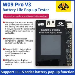 OSS W09 Pro V3 Battery Programmer for iphone 11-15PM battery health changed to 100% Pop-up repair no need flex cable