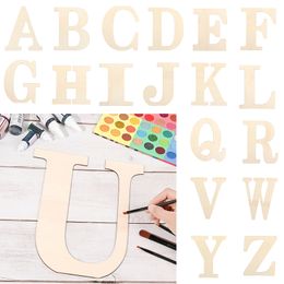 30cm Blank Wood Letters Diy Wood Craft Unfinished Alphabet Semi-finished Blank Paintable Wall Door Ornaments Home Decoration