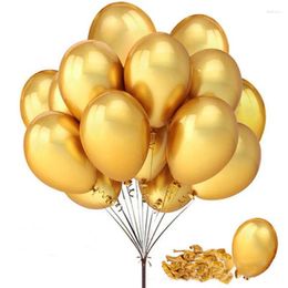 Party Decoration 12 Inch Gold Balloons 10pcs Thick 2.8g Latex Helium Wedding Inflatable Air Balls Birthday Supplies