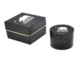 1 X Top Quality 208quot53MM CNC Aluminum Tobacco Herb Grinder Spice Crusher 4 Piece with Pollen Catcher customize logo9386958