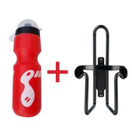 Mountain Bike Water Bottle Holder Cycling Drink Bottle Aluminium Alloy Bracket Mount Cage Red