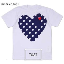 Fashion Mens T Shirt Commes Designer T Shirts Love Red Heart Eyes Cdg Casual Women Quanlity Lovers Shirts Embroidery Short Sleeve Tee Leisure Streetwear 1346