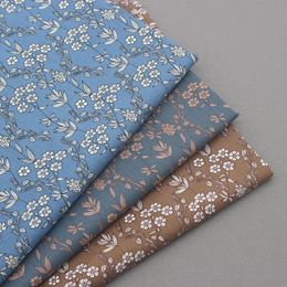 150*145cm Summer Breathable Cotton Dress Fabric Poplin Floral Cloth for DIY Sewing Handmade Patchwork 240327