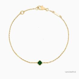 1 Mini Notif Van Clover Bracelets Four Leaf Bracelet Luxury Jewelry 18k Gold Bangle for Women Men Silver Chain Elegant Jewelery Gift 12 Colors X9ev