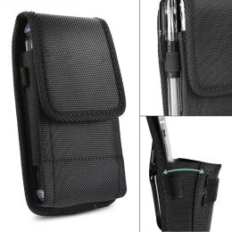 Portable Phone Pouch Hanging Waist Storage Bag Fanny Pack Black Classic Belt Clip Pouch Case Waist Bag Buckle On Belts Phone Bag