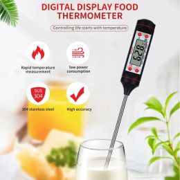 Food Thermometer Meat Cooking Food Temperature Measurement Electronic Probe Portable Barbecue Thermometer Kitchen Tool