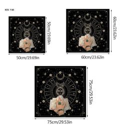 M89D 50x50/60x60/75x75cm Tarot Tablecloth Mat Geometric Divinations Table Cloth Board Game Oracles Card Pad Rune Support Mat