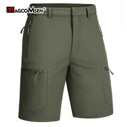 Men's Shorts MAGCOMSEN summer quick drying mens work shorts travel shorts with 5 zippered pockets J240409