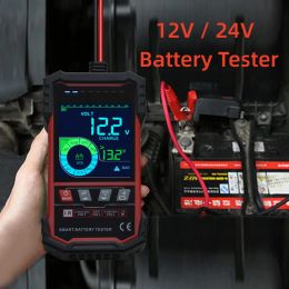 TOOLTOP 12V 24V Battery Tester Internal Resistance load Discharge Current Test 3.2 Inch Colour Screen Smart Car Battery Tester